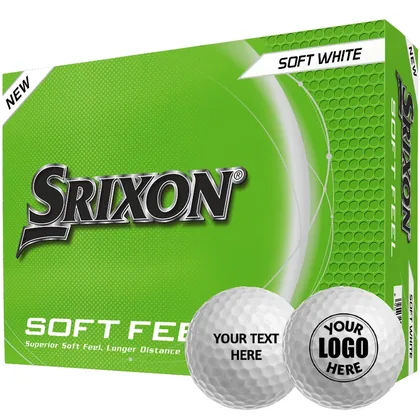 SRIXON SOFT FEEL GOLF BALLS PERSONALISED - WHITE