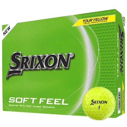 Srixon Soft Feel Personalised Text Golf Balls Yellow