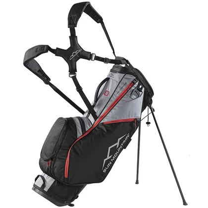 SUN MOUNTAIN 2026 FORERUNNER 14-WAY STAND BAG - BLACK / NICKEL / RED