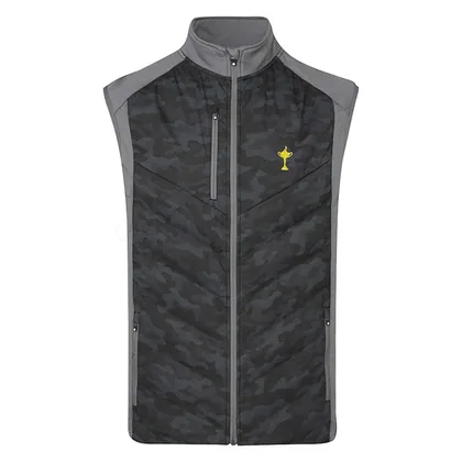 Sunderland Andorra Padded Thermal Ryder Cup Golf Wind Vest Black Camo/Gunmetal