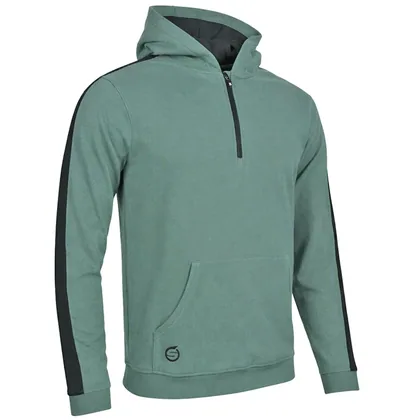 SUNDERLAND ATLAS 1/4 ZIP GOLF HOODIE - PINE / BLACK