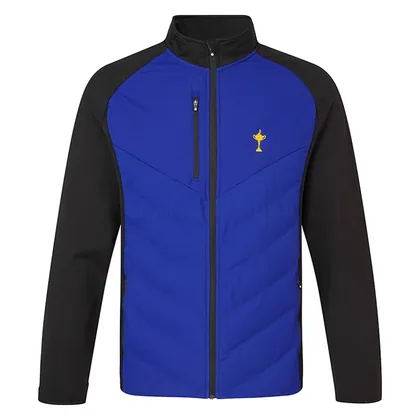 Sunderland Davos Padded Thermal Ryder Cup Golf Wind Jacket Electric Blue/Black