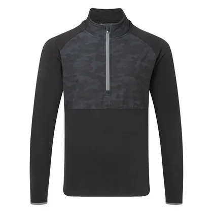 Sunderland Sahara Mid Layer Golf Top Black Camo/Gunmetal SUNMC97-SAH