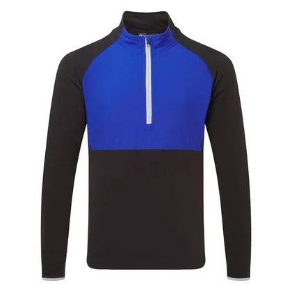 Sunderland Sahara Mid Layer Golf Top Black/Electric Blue/Silver SUNMC97-SAH