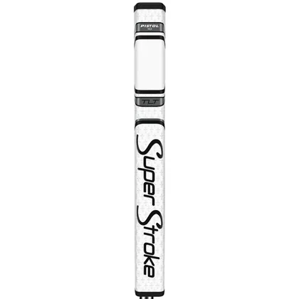 SUPERSTROKE 2026 ZENERGY TLT OFF-AXIS PISTOL 2.0 PUTTER GRIP - WHITE / SILVER