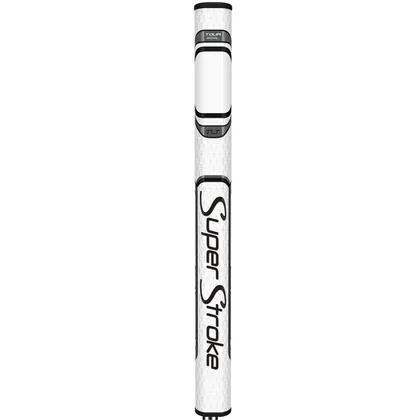 SUPERSTROKE 2026 ZENERGY TLT OFF-AXIS PISTOL 2.0 XL PUTTER GRIP - WHITE / SILVER