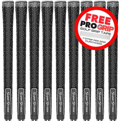 SUPERSTROKE LAMKIN CROSSLINE 2.0 FULL CORD GOLF GRIP - BLACK MIDSIZE