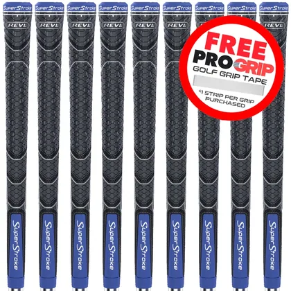 SUPERSTROKE REVL ELEMENT GOLF GRIP BLACK / BLUE - MIDSIZE