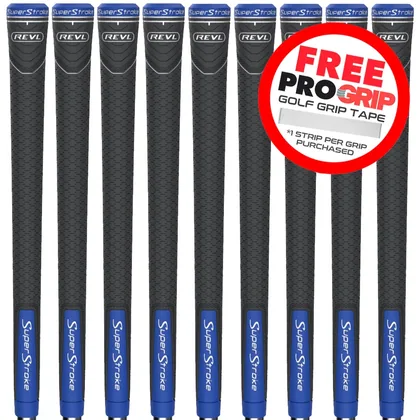 SUPERSTROKE REVL PLAYER GOLF GRIP BLACK / BLUE - MIDSIZE