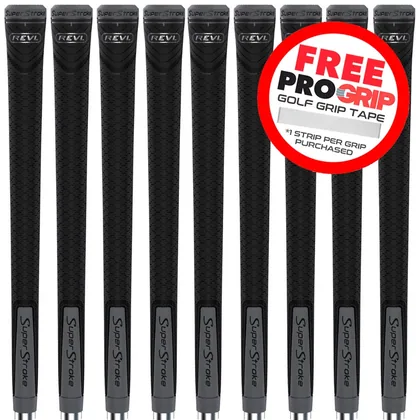 SUPERSTROKE REVL PLAYER GOLF GRIP BLACK / GREY - MIDSIZE