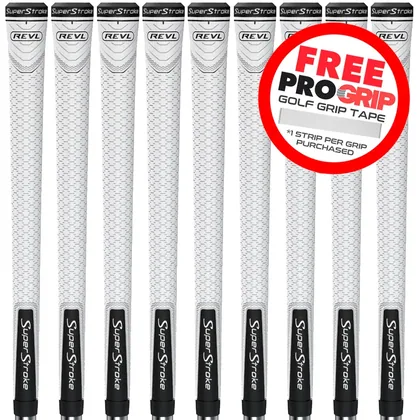 SUPERSTROKE REVL PLAYER GOLF GRIP WHITE / BLACK - MIDSIZE