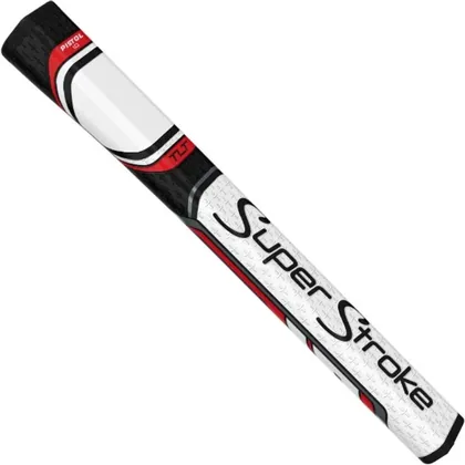SuperStroke Zenergy TLT Off-Axis Pistol 1.0 Golf Putter Grip White/Red SSPTLTRHP1WR