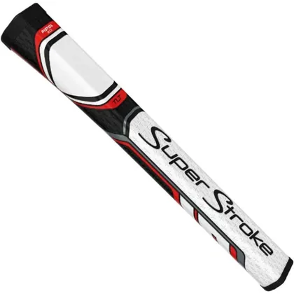 SuperStroke Zenergy TLT Off-Axis Pistol 2.0 Golf Putter Grip White/Red SSPTLTRHP2WR