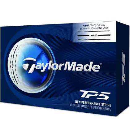 TAYLORMADE 2026 TP5x PERFORMANCE STRIPE GOLF BALLS - WHITE - 6 BALL PACK