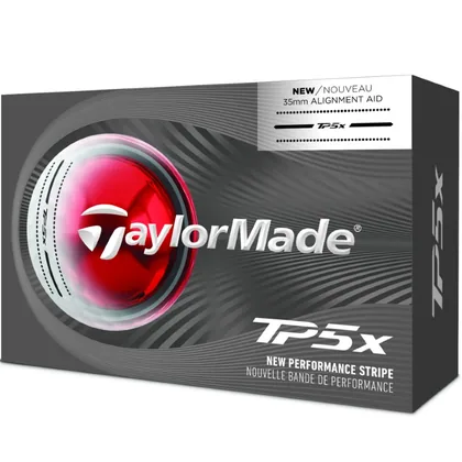 TAYLORMADE 2026 TP5x PERFORMANCE STRIPE GOLF BALLS - WHITE - 6 BALL PACK