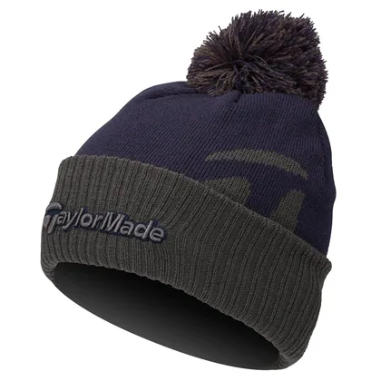 TAYLORMADE BOBBLE BEANIE HAT - NAVY