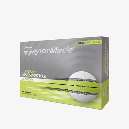 Golf Balls X12 - Tour Response Stripe Neon Yellow