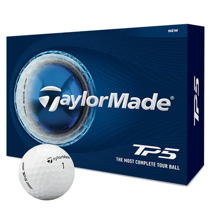 TaylorMade TP5 Personalised Logo Golf Balls White