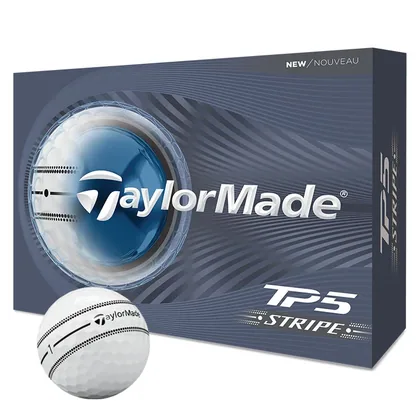 TaylorMade TP5 Stripe Golf Balls White