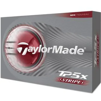 TaylorMade TP5x Stripe Golf Balls - White