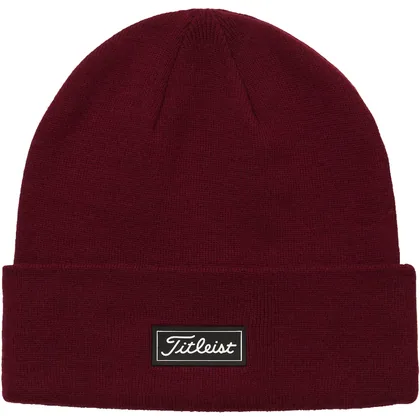 TITLEIST 2026 CHARLESTON CUFF KNIT BEANIE HAT - BURGUNDY