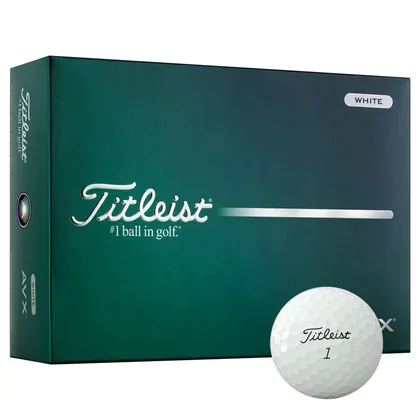 Titleist AVX Personalised Logo Golf Balls White