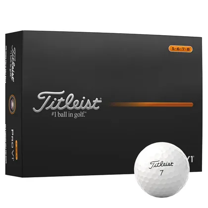 Titleist Pro V1 High Number Personalised Text Golf Balls White