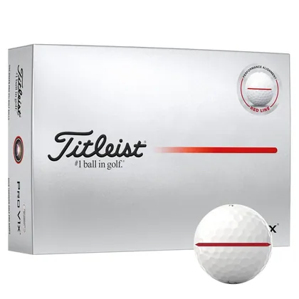 Titleist Pro V1x AIM Performance White Golf Balls - Red