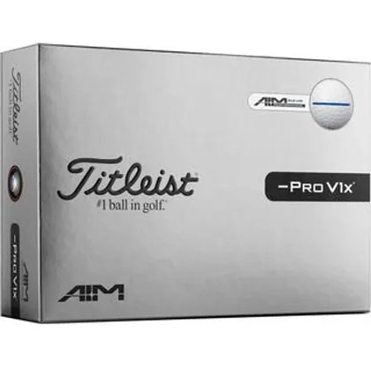 Titleist Pro V1x Left Dash AIM Performance White Golf Balls - Blue