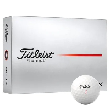 Titleist Pro V1x Personalised Logo Golf Balls White