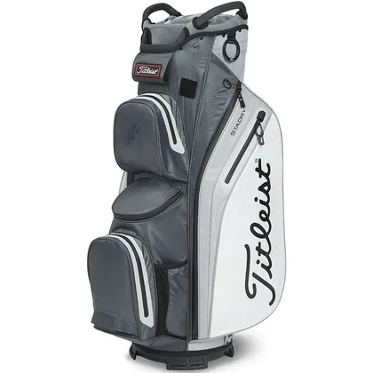 TITLEIST STADRY 14 GOLF CART BAG – CHARCOAL / GREY / WHITE