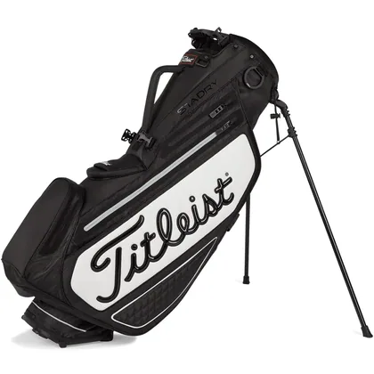 TITLEIST TOUR SERIES PREMIUM STADRY STAND BAG - BLACK / WHITE +FREE GIFT