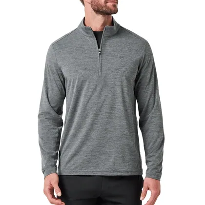 TRAVISMATHEW 2026 HEATER PRO 1/4 ZIP PULLOVER - HEATHER GREY