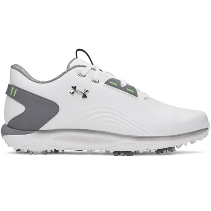 UNDER ARMOUR 2026 DRIVE FADE 2 GOLF SHOES - WHITE / TITAN GREY / METALLIC SILVER +FREE GIFT