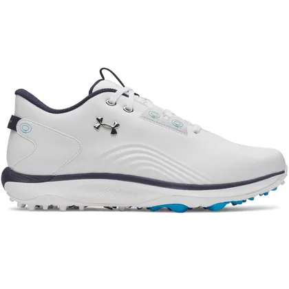 UNDER ARMOUR 2026 DRIVE FADE 2 SL GOLF SHOES - WHITE / METALLIC SILVER +FREE GIFT