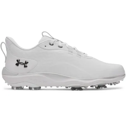 UNDER ARMOUR 2026 DRIVE PRO CLONE GOLF SHOES - WHITE / METALLIC GUNMETAL +FREE GIFT
