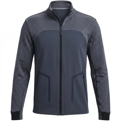 UNDER ARMOUR 2026 DRIVE PRO HYBRID FULL ZIP GOLF SWEATER – DOWNPOUR GREY