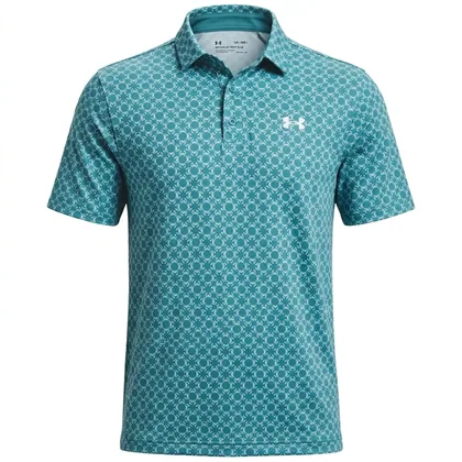UNDER ARMOUR 2026 MATCHPLAY PRINTED CRAB GEO GOLF POLO SHIRT - BOUNDLESS BLUE