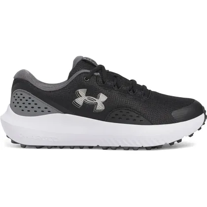 UNDER ARMOUR 2026 SURGE GOLF SHOES – BLACK / CASTLEROCK / METALLIC GUNMETAL