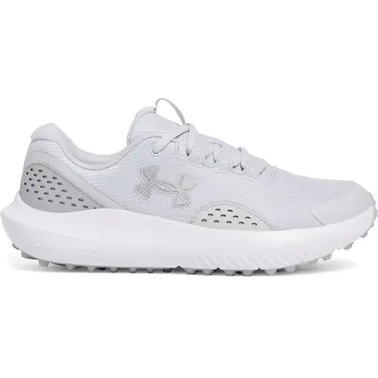 UNDER ARMOUR 2026 SURGE GOLF SHOES – HALO GRAY / METALLIC SILVER