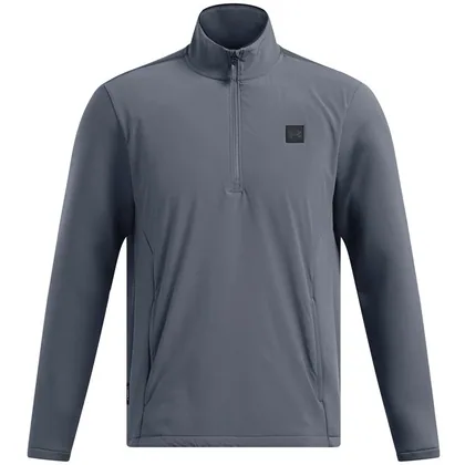 UNDER ARMOUR 2026 UA DRIVE PRO STORM HYBRID 1/2 ZIP SWEATER - CASTLEROCK / METALLIC SILVER