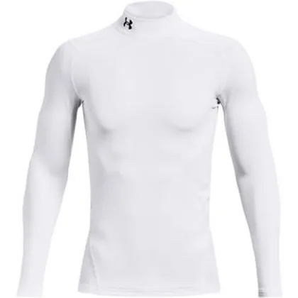 Under Armour ColdGear Compression Golf Mock Baselayer - White