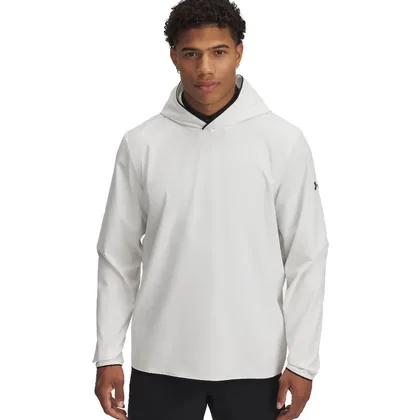 UNDER ARMOUR DRIVE LIGHTWEIGHT GOLF HOODIE - WHITE CLAY
