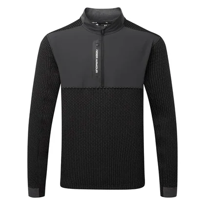 Under Armour Drive Pro Hybrid 1/2 Zip Golf Sweater Black/White 6013935-001