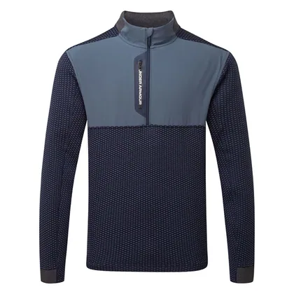 Under Armour Drive Pro Hybrid 1/2 Zip Golf Sweater Midnight Navy/White 6013935-410