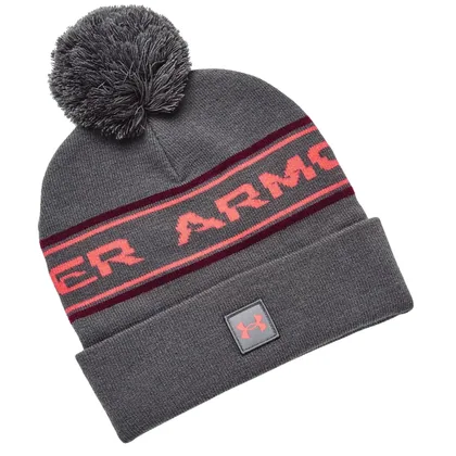 UNDER ARMOUR HALFTIME POM BEANIE - GREY