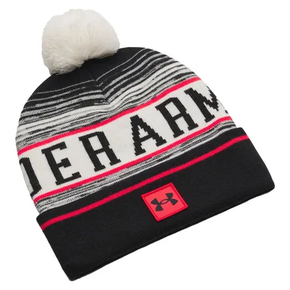 Under Armour Halftime Pom Golf Beanie Stone/Race Red/Black 1386634-279