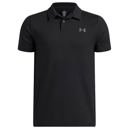 Under Armour Junior Matchplay Golf Polo Shirt Black/Castlerock 6009816-001
