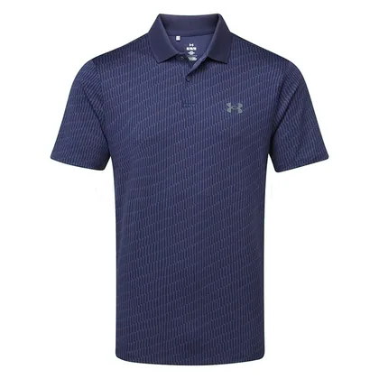 Under Armour Matchplay Printed Golf Polo Shirt Midnight Navy/Washed Navy 1377377-423