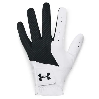 UNDER ARMOUR MEDAL ALL WEATHER GOLF GLOVE - WHITE / BLACK